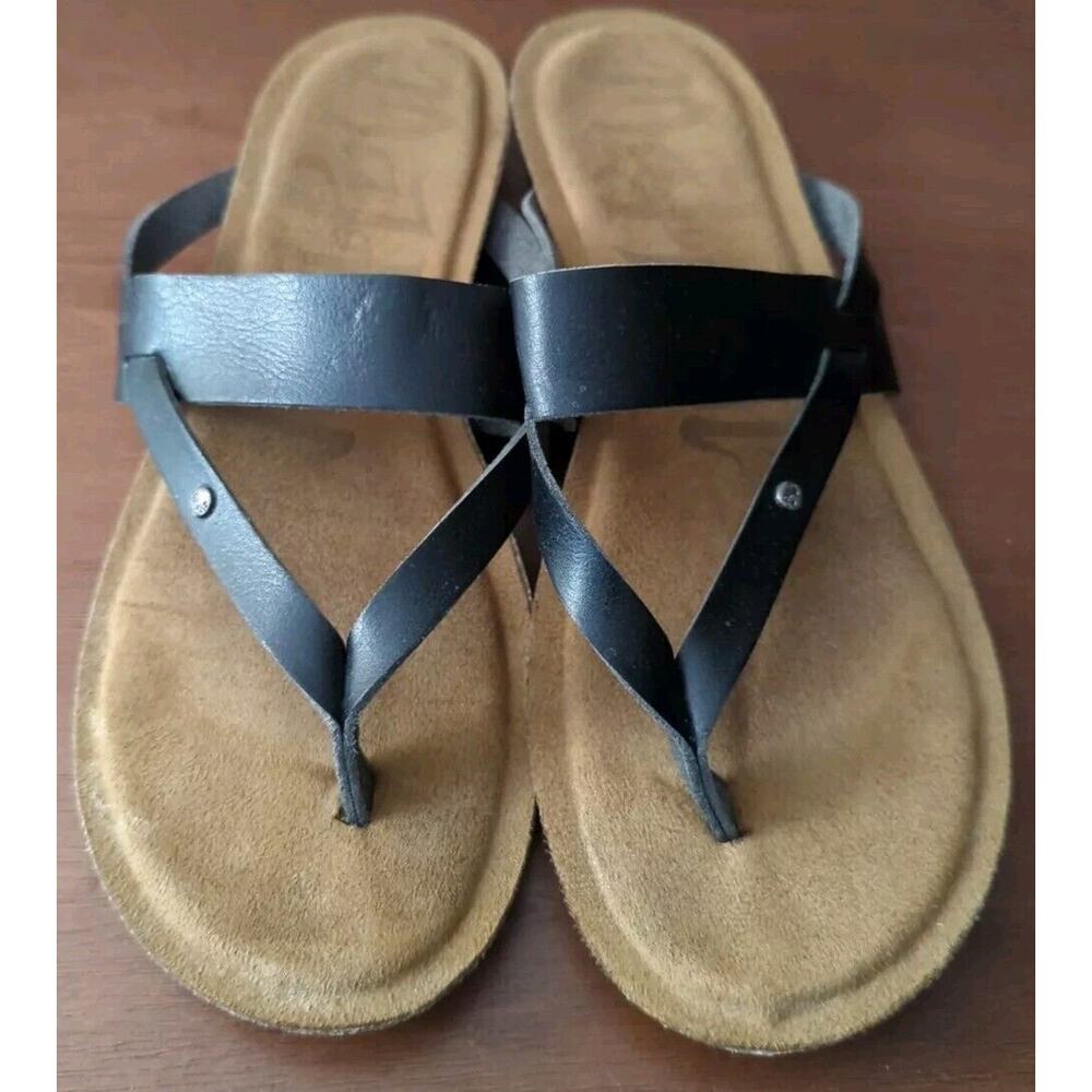 Madpole Women's Brown Leather Thong Sandals Size 10